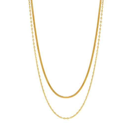 Layered Chain Set Necklace